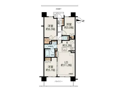 プレミスト東陽町(3LDK/8階)の間取り写真