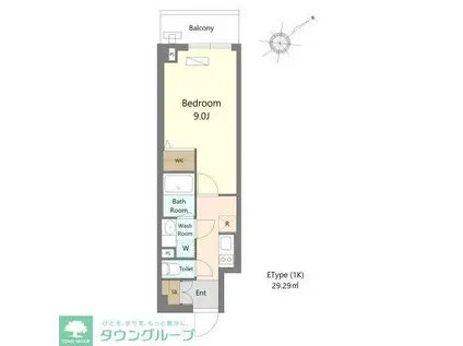 ALIVIS浦安(1K/3階)の間取り写真