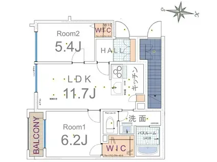 CASA DE M 1階(2LDK/1階)の間取り写真
