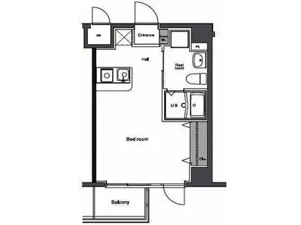 アルテシモフィリーフ(ワンルーム/5階)の間取り写真