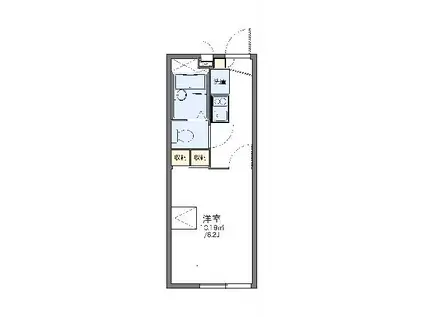 レオパレスグリーンヒルズAYA III(1K/1階)の間取り写真