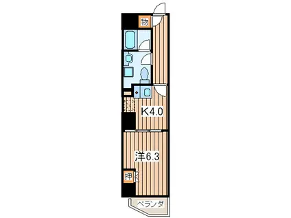 ブライトヒルレジデンス横浜(1K/10階)の間取り写真