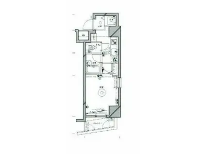 クレアシオン六本木(1K/2階)の間取り写真