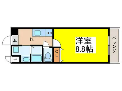 STパレス大阪福島(1K/5階)の間取り写真