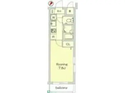 グランヴァン駒込染井(1K/3階)の間取り写真