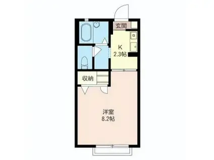 エミネンス(1K/2階)の間取り写真