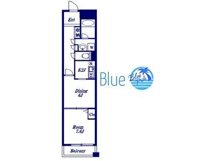 エル・エー・プライル新横浜(1LDK/8階)の間取り写真