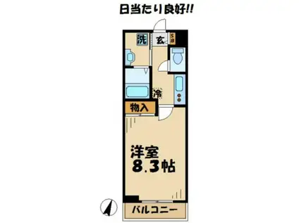 ローエングリン(1K/3階)の間取り写真