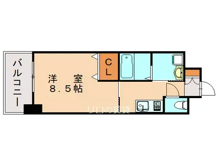 セトル.イン鳳(1K/2階)の間取り写真