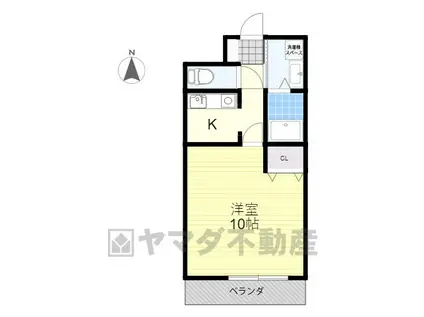 MRR宇都宮(1K/8階)の間取り写真