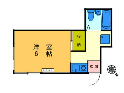 メゾン田嶋ワン(ワンルーム/1階)の間取り写真