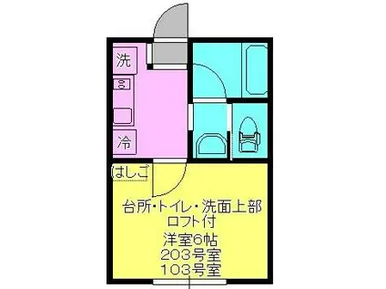 リーガルエステート(1K/2階)の間取り写真