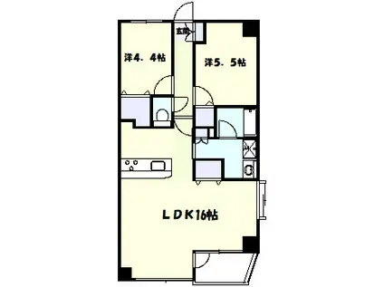 宮崎台リージェンシー(2LDK/4階)の間取り写真