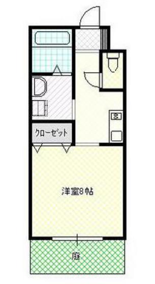 ハイツウエムラ(1K/2階)の間取り写真