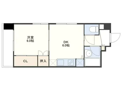 アベニュー明日香(1DK/7階)の間取り写真