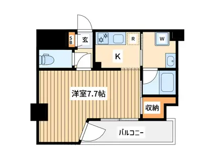 マキシヴ武蔵新城トレ(1K/3階)の間取り写真