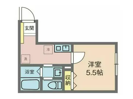 エアカーサ四ツ木(1K/2階)の間取り写真