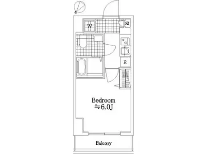 クレヴァンス川崎鹿島田(1K/7階)の間取り写真