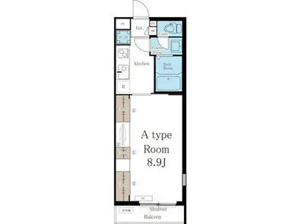 リブリ・LA MILONGA(1K/3階)の間取り写真