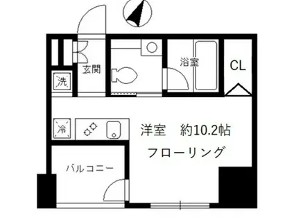 パークリュクス銀座8丁目モノ(ワンルーム/9階)の間取り写真