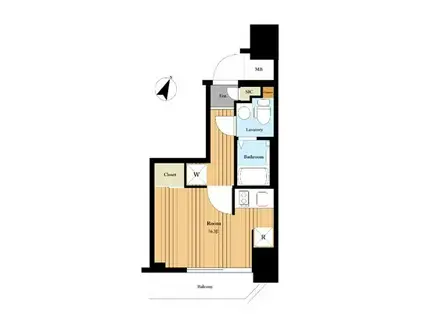 SYNEX横濱阪東橋(ワンルーム/2階)の間取り写真