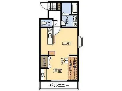 サークス霧島館(ワンルーム/3階)の間取り写真
