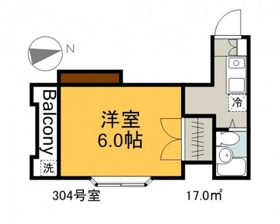 大町東ビル(1K/3階)の間取り写真