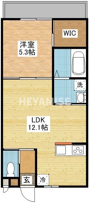 MODERN PALAZZO平間イースト(1LDK/2階)の間取り写真