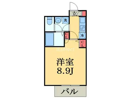 プレゾンアトワVI(1K/1階)の間取り写真