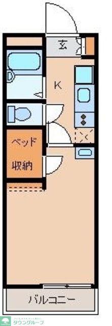 レオパレス氷川台さくらガーデン(1K/3階)の間取り写真