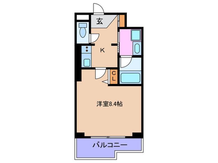 アルグラッド野田阪神(1K/4階)の間取り写真