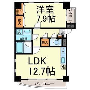 ラ・カンパネーラ(1LDK/7階)の間取り写真