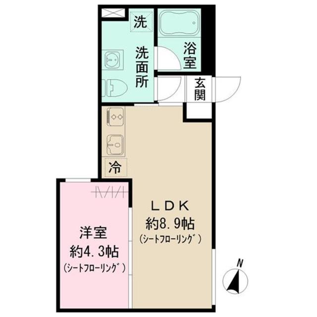 ベラ・カーサ大岡山(1LDK/4階)の間取り写真