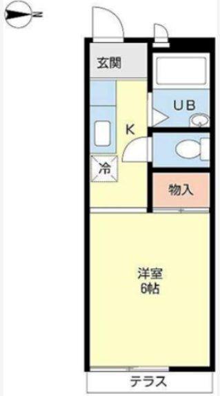 第5関口ハイム(1K/1階)の間取り写真