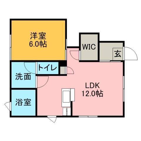 ラディウス(1LDK/1階)の間取り写真