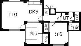 シティプラザ18(2LDK/3階)の間取り写真