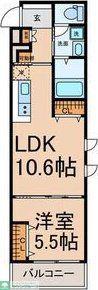 COZY豊岡通(1LDK/2階)の間取り写真