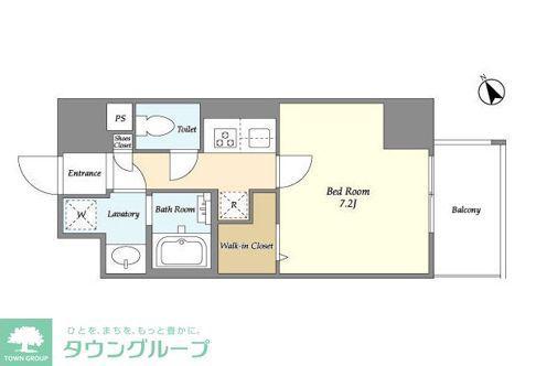 BLUROCK板橋(1K/8階)の間取り写真