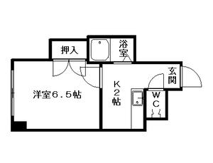コスモス菊水(1K/10階)の間取り写真
