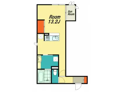 ソレイユ ルヴァン(ワンルーム/1階)の間取り写真