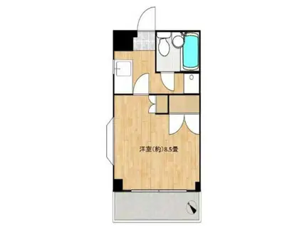 メゾンアサヒ(1K/2階)の間取り写真