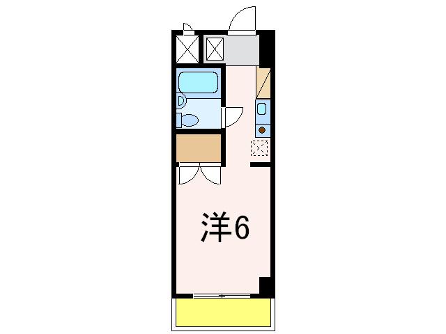オクトワール長岡中央(ワンルーム/2階)の間取り写真