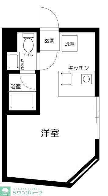 TRIAS321(ワンルーム/2階)の間取り写真