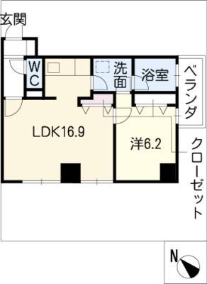 LINDA(1LDK/7階)の間取り写真