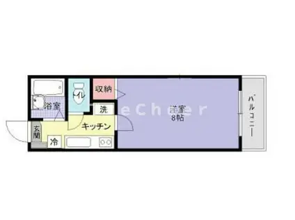 グランドパル(1K/2階)の間取り写真