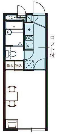 レオパレスヴィレッジ(1K/2階)の間取り写真