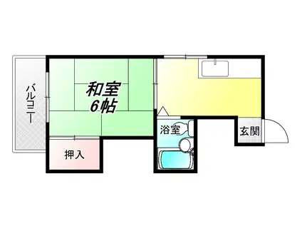 サンライズ小阪(1K/4階)の間取り写真