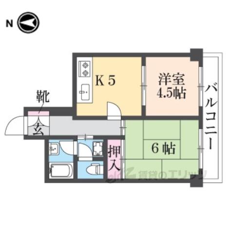 コート新大宮(2DK/7階)の間取り写真