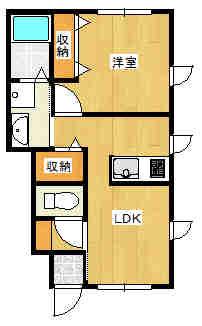 シャーメゾン昴(1LDK/1階)の間取り写真