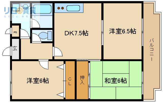 メゾン桜台(3DK/2階)の間取り写真